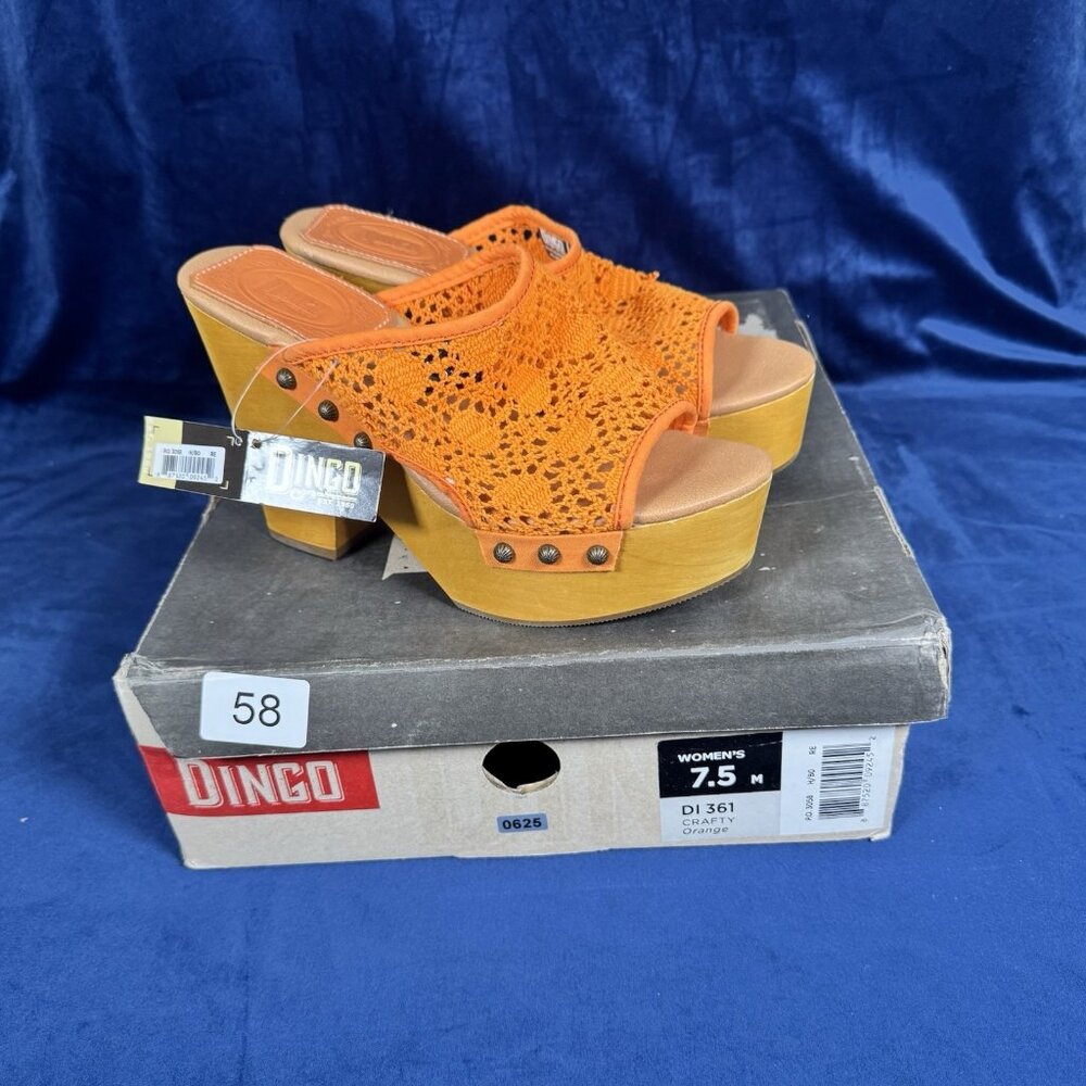 Dingo Boots DI 361 Crafty Orange Platform Sandals 0625